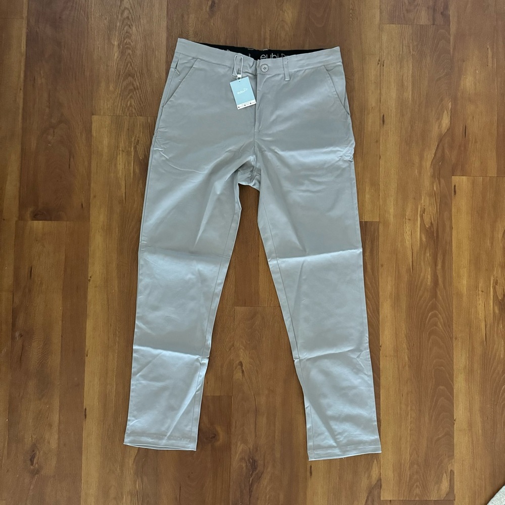 New Eubi Gray All Day Chino Pants (32” Inseam) Men’s Size Large